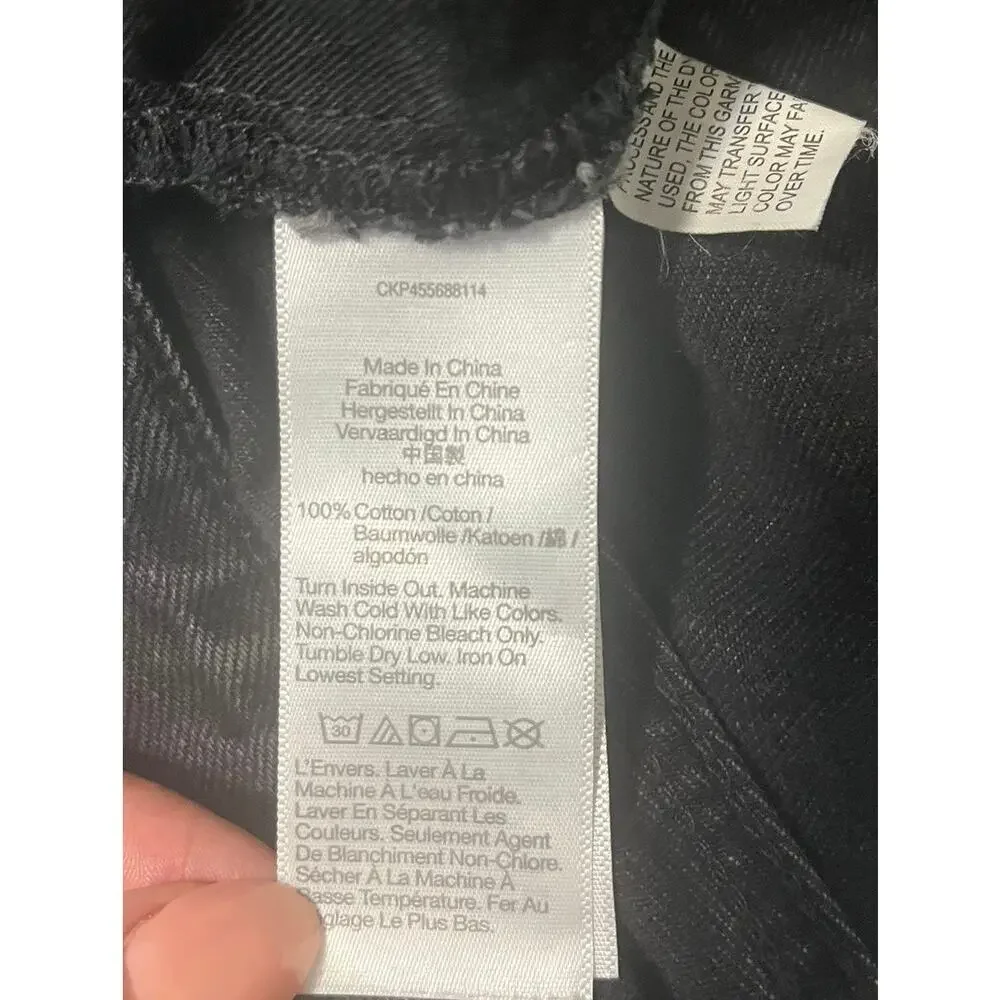 Madewell Rigid Denim A-Line Mini Skirt in Black sz. 24